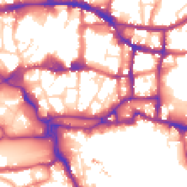 Daytime road noise heatmap for IP4 1BX