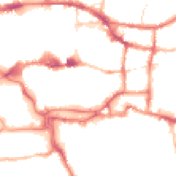Night-time road noise heatmap for IP4 1BX