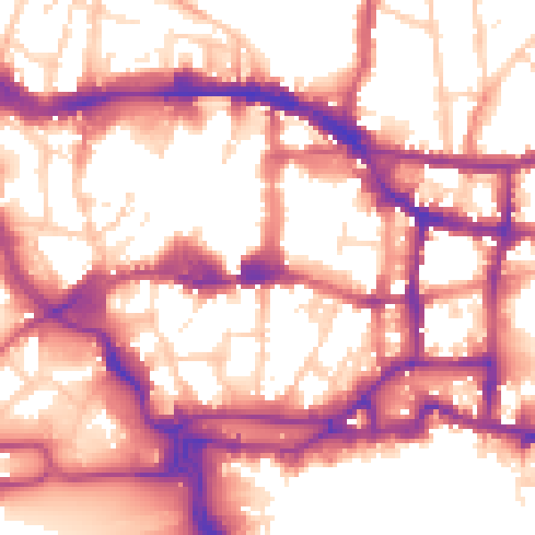 Daytime road noise heatmap for IP4 1DR