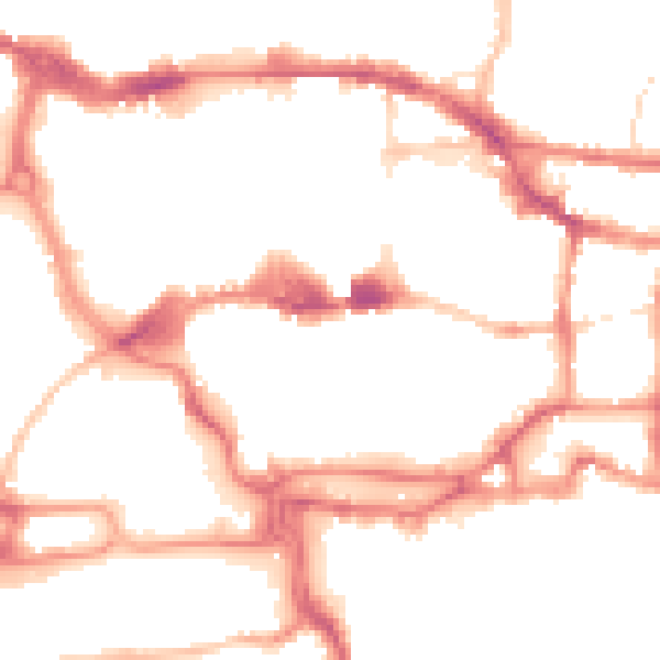 Night-time road noise heatmap for IP4 1DX