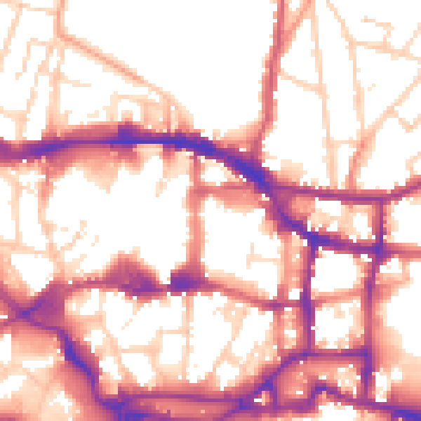 Daytime road noise heatmap for IP4 1ER