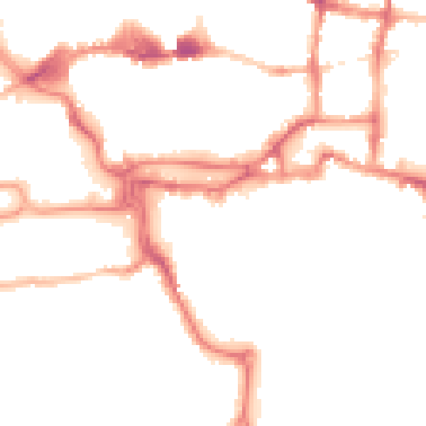 Night-time road noise heatmap for IP4 1FT