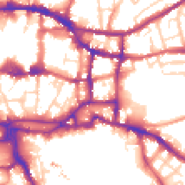 Daytime road noise heatmap for IP4 1JG