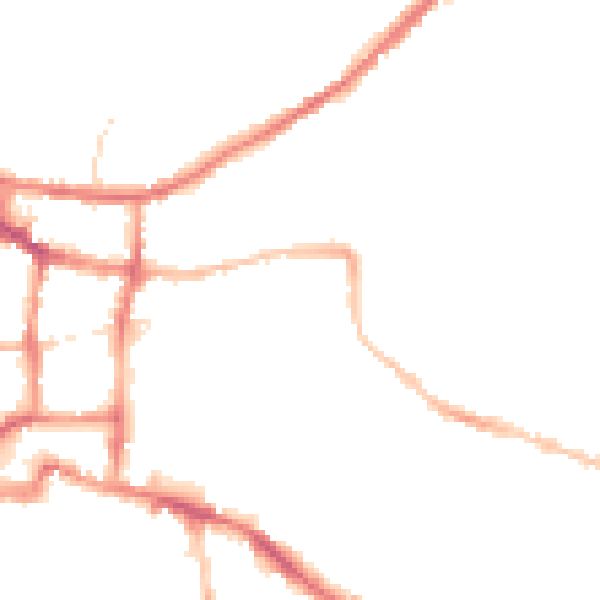 Night-time road noise heatmap for IP4 1NL
