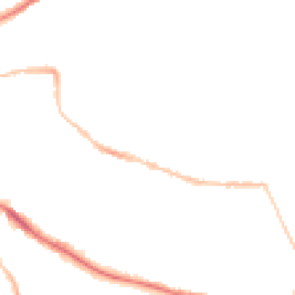 Night-time road noise heatmap for IP4 1PS