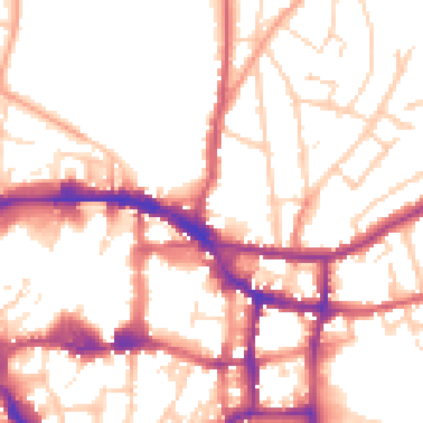 Daytime road noise heatmap for IP4 2DR