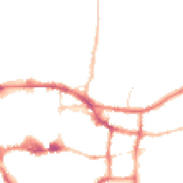 Night-time road noise heatmap for IP4 2DR