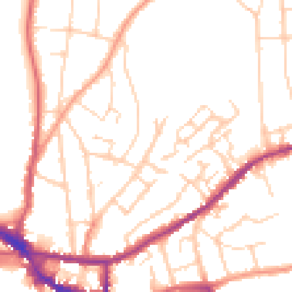 Daytime road noise heatmap for IP4 2HL