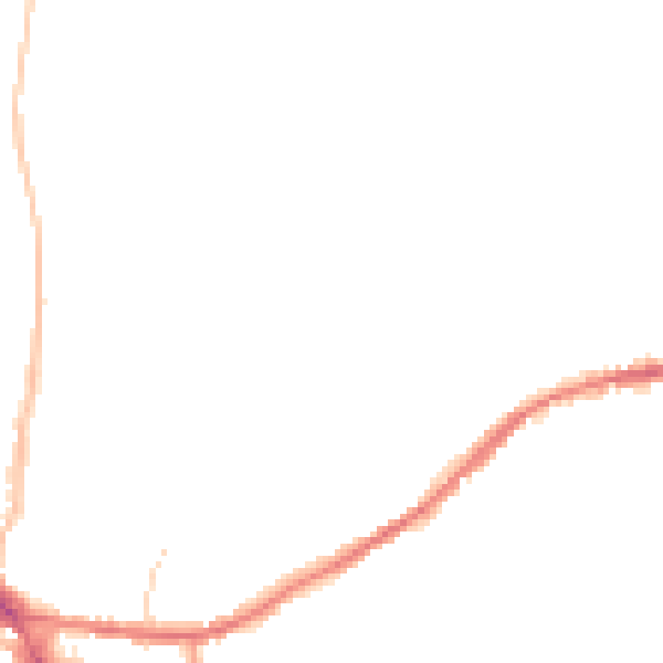 Night-time road noise heatmap for IP4 2HN