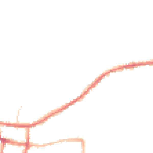 Night-time road noise heatmap for IP4 2PP