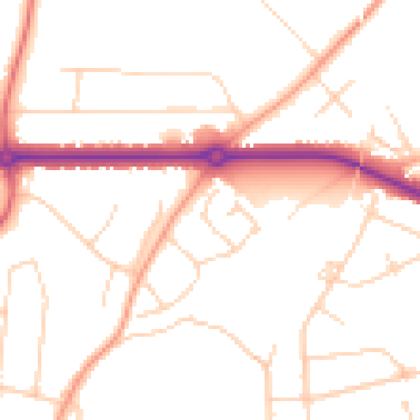 Daytime road noise heatmap for IP4 2TS