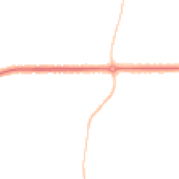 Night-time road noise heatmap for IP4 2UB