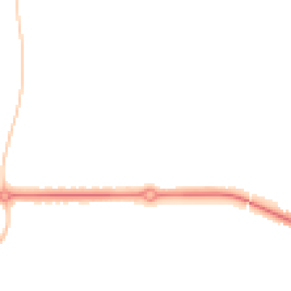 Night-time road noise heatmap for IP4 3AS