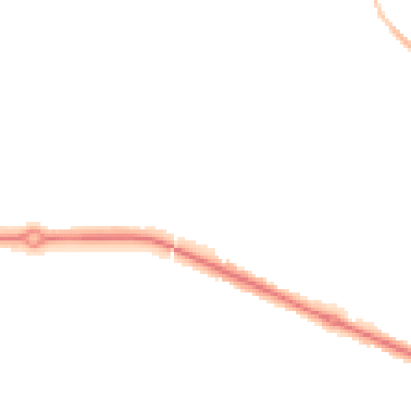 Night-time road noise heatmap for IP4 3BY