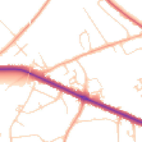 Daytime road noise heatmap for IP4 3DA