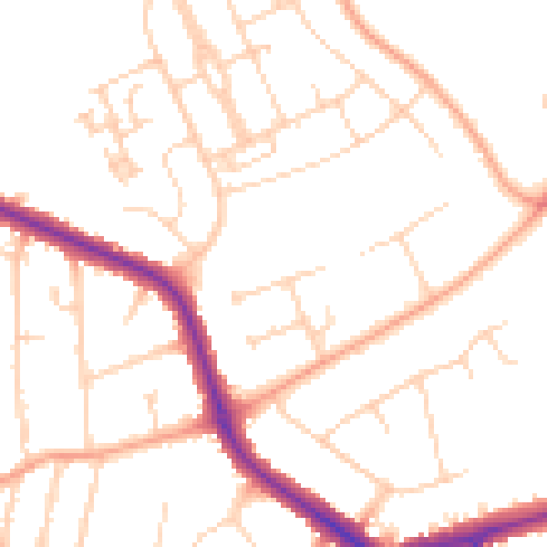 Daytime road noise heatmap for IP4 3LL