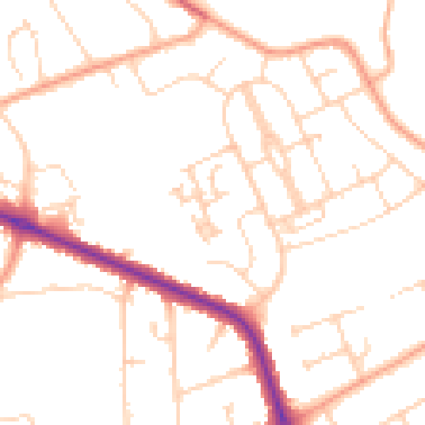 Daytime road noise heatmap for IP4 3NY