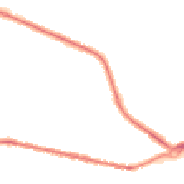 Night-time road noise heatmap for IP4 4LW
