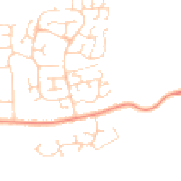 Daytime road noise heatmap for IP4 5DW