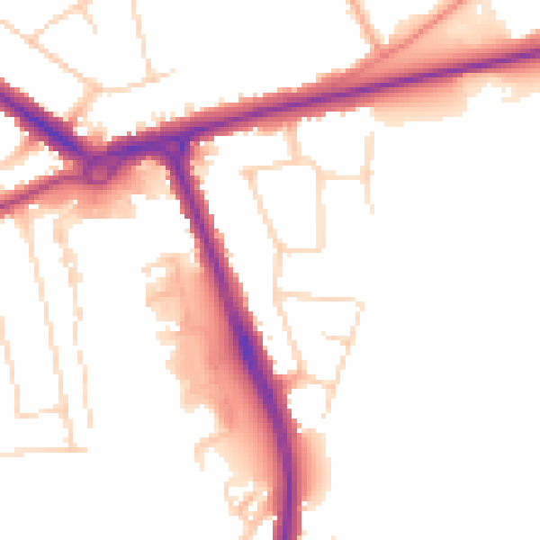 Daytime road noise heatmap for IP4 5PR