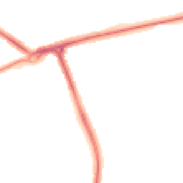 Night-time road noise heatmap for IP4 5PR