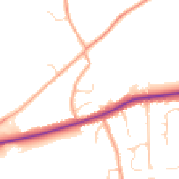 Daytime road noise heatmap for IP4 5RD
