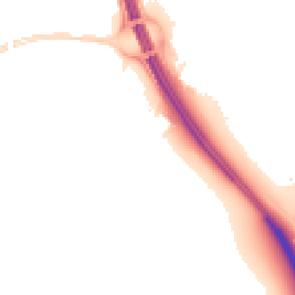 Night-time road noise heatmap for IP6 0BE
