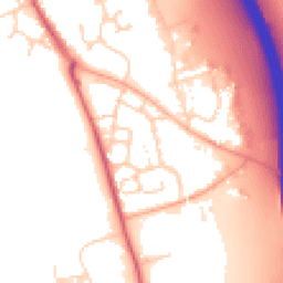 Daytime road noise heatmap for IP6 0GF