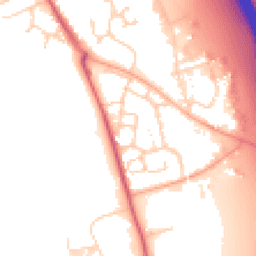 Daytime road noise heatmap for IP6 0GH