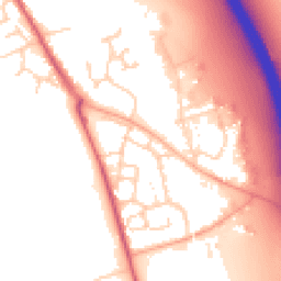 Daytime road noise heatmap for IP6 0GJ