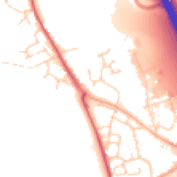 Daytime road noise heatmap for IP6 0JQ
