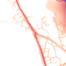 Daytime road noise heatmap for IP6 0LQ