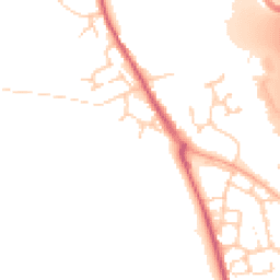 Daytime road noise heatmap for IP6 0NN