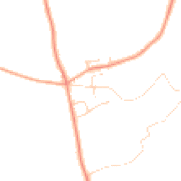 Daytime road noise heatmap for IP6 0RQ