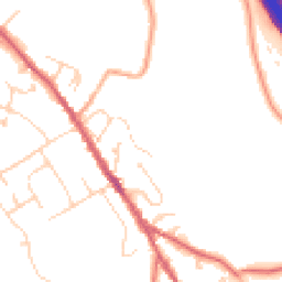 Daytime road noise heatmap for IP6 8AJ