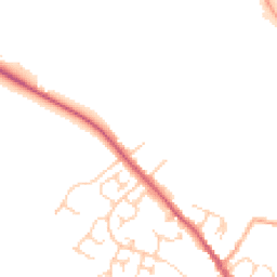 Daytime road noise heatmap for IP6 8DY