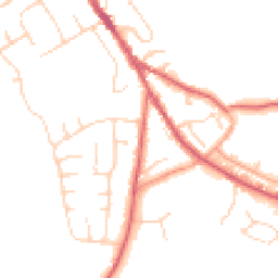 Daytime road noise heatmap for IP6 8ET
