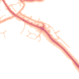 Daytime road noise heatmap for IP6 8FB