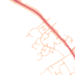 Daytime road noise heatmap for IP6 8UA