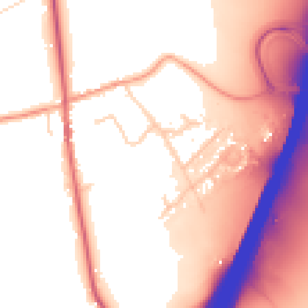 Daytime road noise heatmap for IP8 3BH
