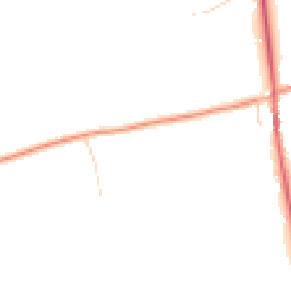 Daytime road noise heatmap for IP8 3DD