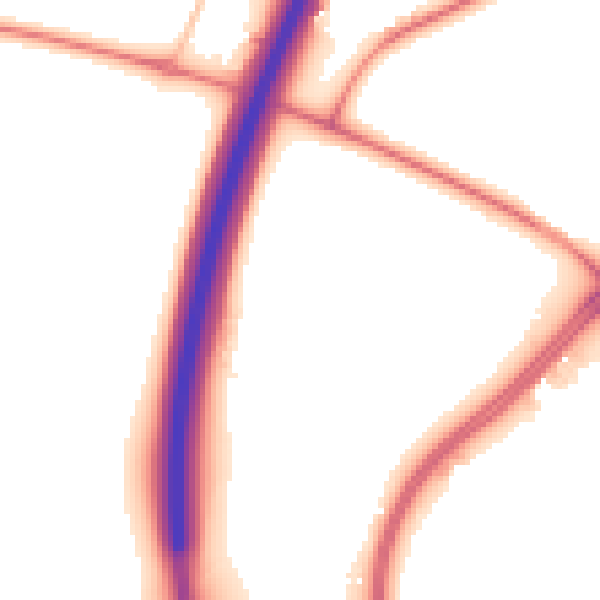 Night-time road noise heatmap for IP8 3HL