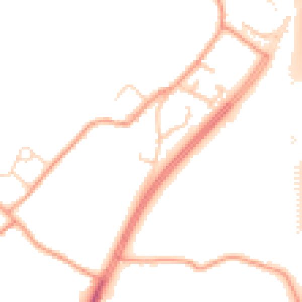 Daytime road noise heatmap for IP8 3HY