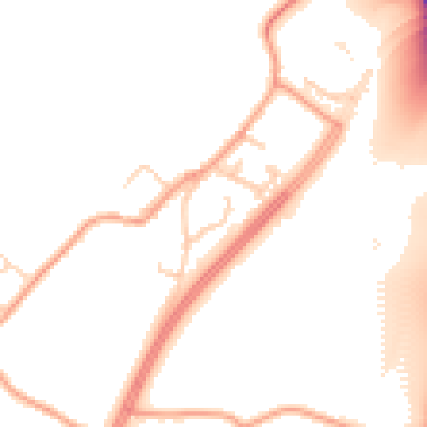 Daytime road noise heatmap for IP8 3LF