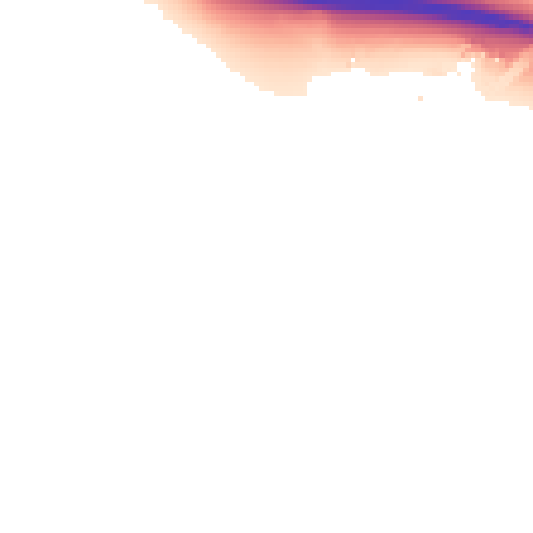 Night-time road noise heatmap for IP8 3LR