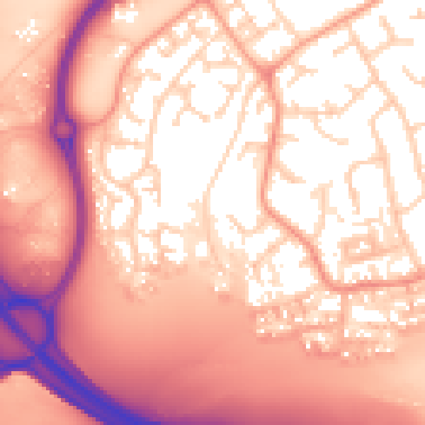 Daytime road noise heatmap for IP8 3NB