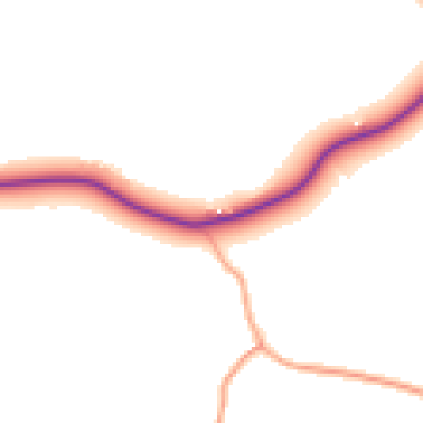 Daytime road noise heatmap for IP8 3NL