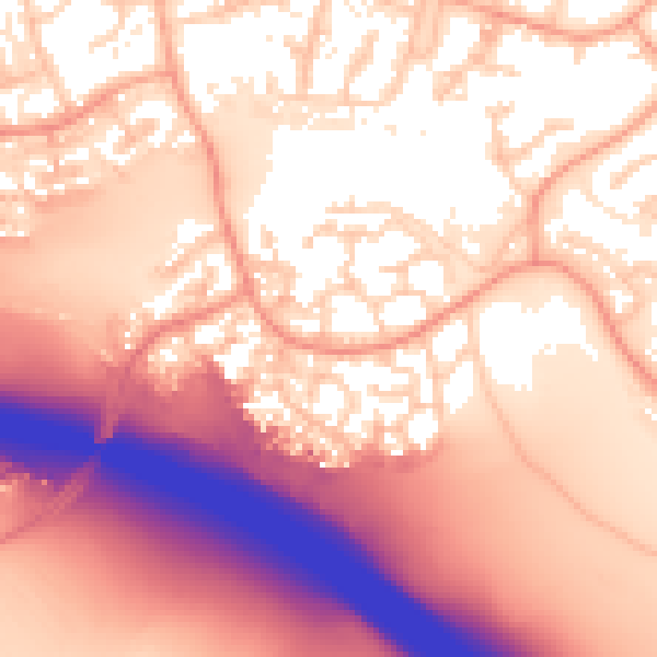 Daytime road noise heatmap for IP8 3NQ