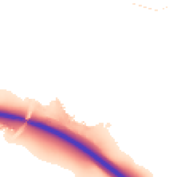 Night-time road noise heatmap for IP8 3NQ