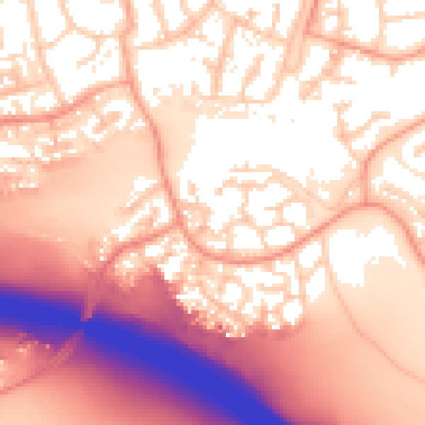 Daytime road noise heatmap for IP8 3PJ